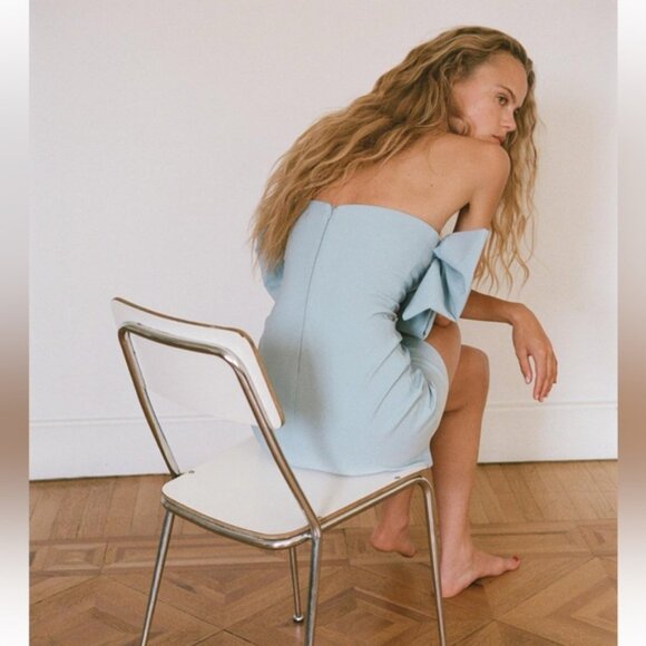 ZARA STRAPLESS BOW DRESS - Picture 3 of 7